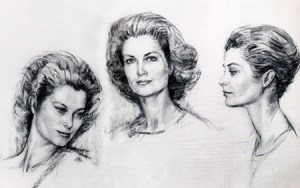 Triple Grace was sketched at Sinatra's home Triple Grace was sketched at Sinatra's home