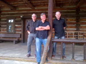 Professor Louis Warren, General Tim White, Consul Jonathan Warren at Camp Monaco Trailhead Lodge, Cody, Wyoming