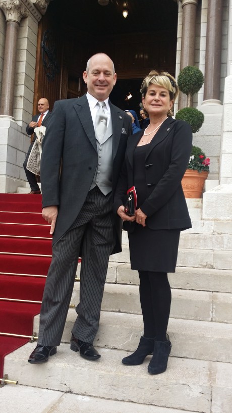With vice-Consul Raffaella de Laurentiis at the Te Deum