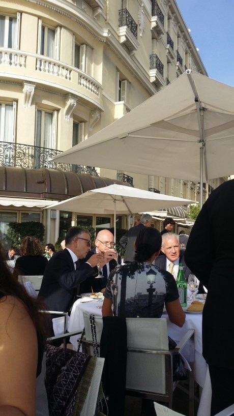 Ending luncheon with Monaco diplomats from around the world