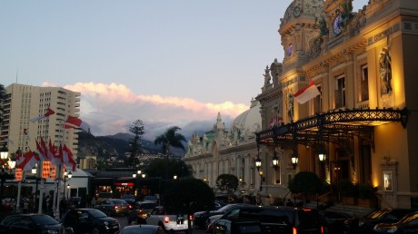 Casino Square at twilight